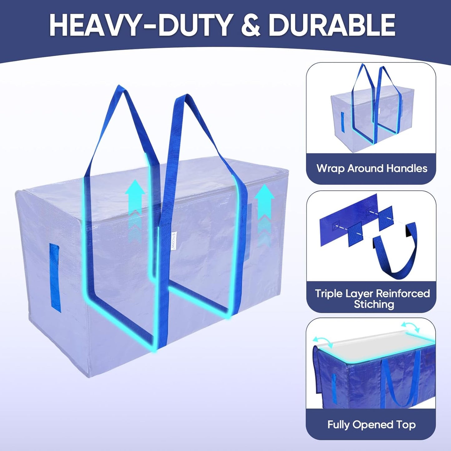 TICONN 6 Pack Extra Large Moving Bags